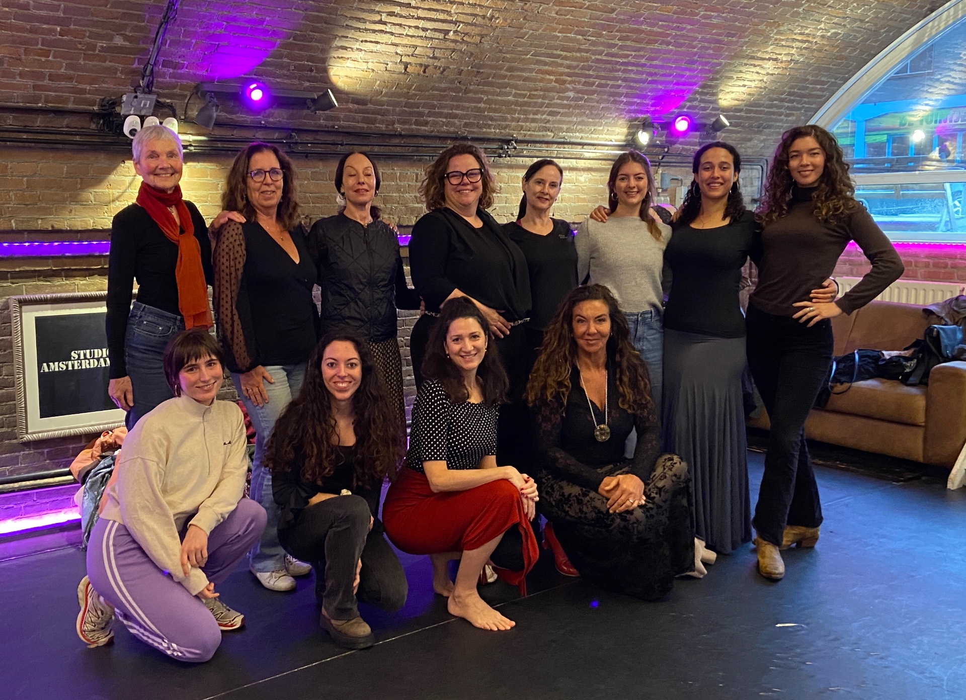 Group of students after a Flamenco ConfiDANCE™ class in Amsterdam